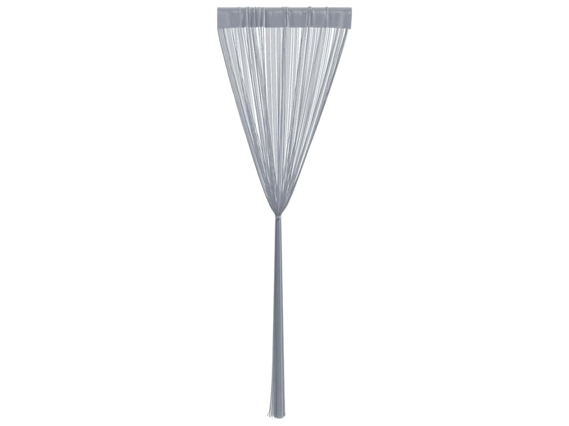  Lot de 2 rideaux en fils, rideau de porte 140 x 250 cm gris clair cf43845  - Conforama E