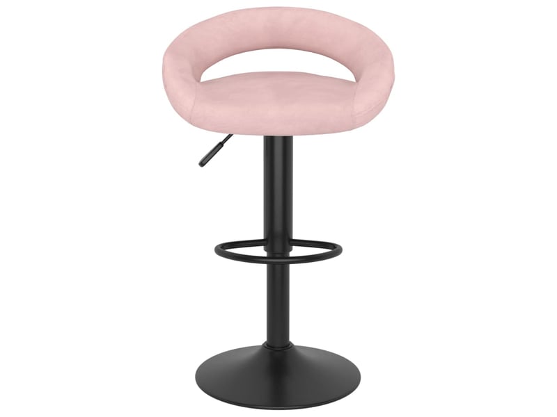  Lot de 2 tabouret de bar, chaise de bar rose velours shl28759  - Conforama C