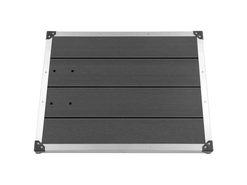  Receveur de douche extérieur bac à douche de jardin receveur de douche de terrasse piscine wpc acier inoxydable 80 x 62 cm gris 02_0001981  - Conforama A