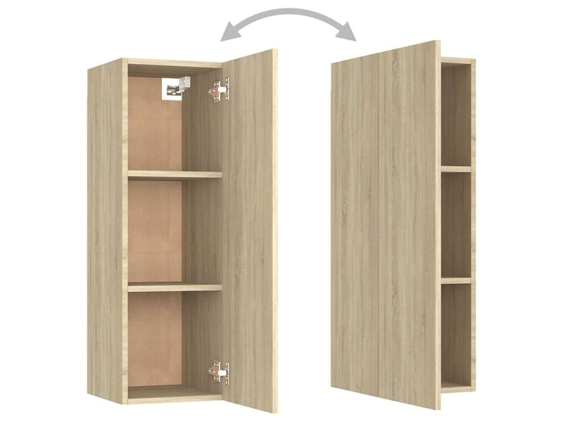  Ensemble de meubles tv 5 pcs chêne sonoma bois d'ingénierie shl90242  - Conforama E