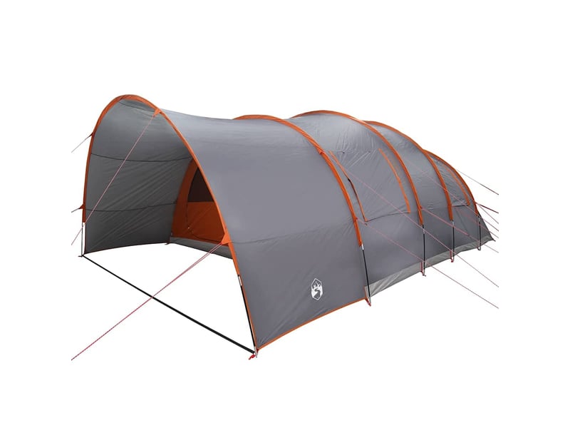 Tente tunnel, tente de camping 8-personnes 8 personne gris et orange - Conforama D