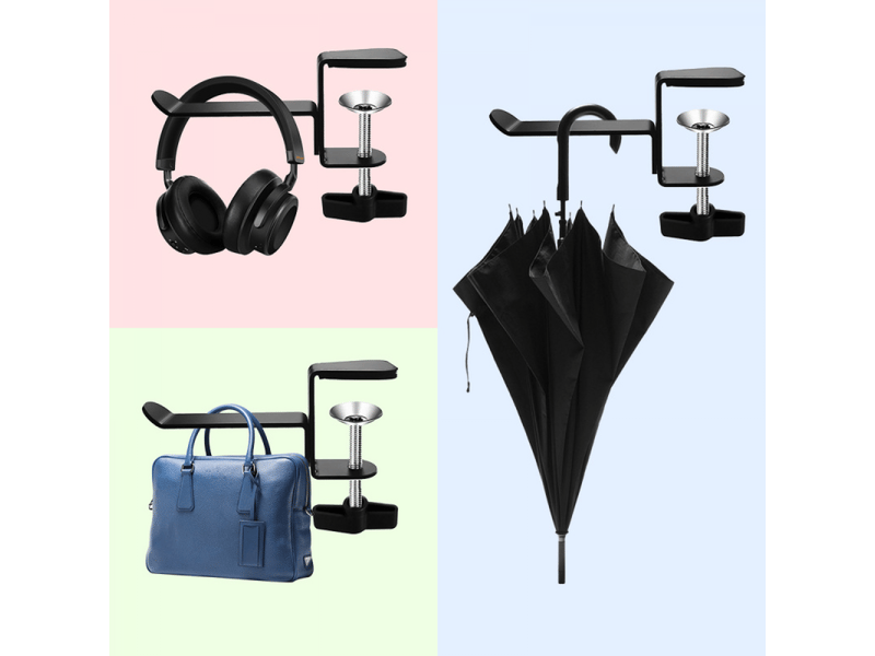  Support de casque audio en alliage d'aluminium noir avec rangement de bureau et pendentif hh-006  - Conforama D