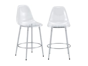 tabouret de bar  STILVORA  - transparent hauteur d'assise 66 cm vendu Par paire