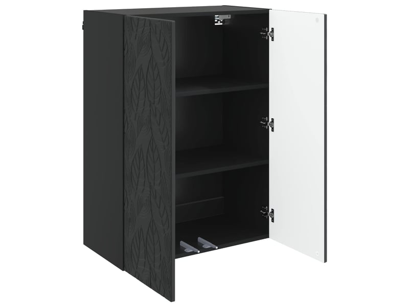  Armoire murale salon, meuble de rangement 66 x 34,5 x 90 cm bois d'ingénierie noir shl4083  - Conforama C