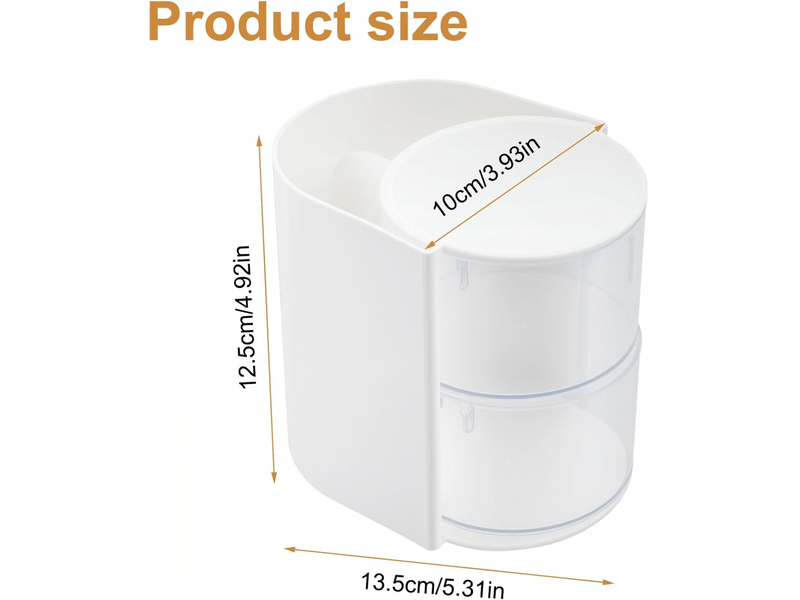  Boite rangement maquillagerangement makeup organizer, rangement maquillage rotatif organisateur de maquillages rotatif à 180°  - Conforama D