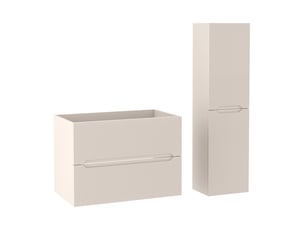 Ensemble meuble sous vasque et colonne novo l.80 cm cachemire mat