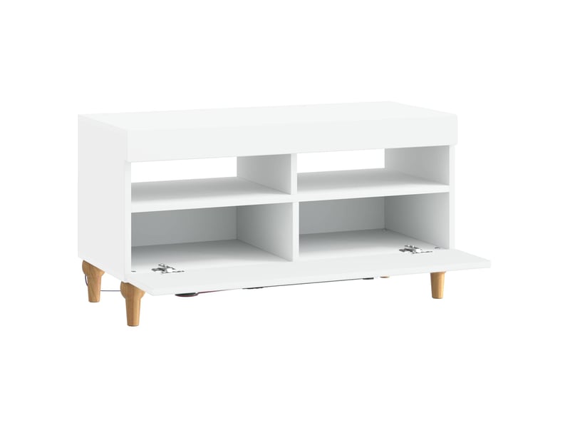  Meuble tv - banc tv - meuble de rangement led blanc bois d'ingénierie  - Conforama E
