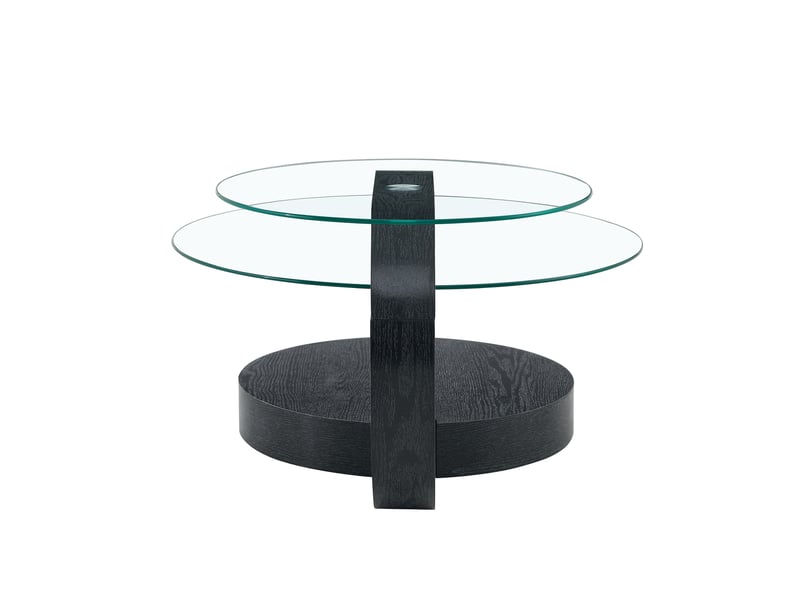  Table basse 90 x 70 cm en mdf et verre  - Conforama A