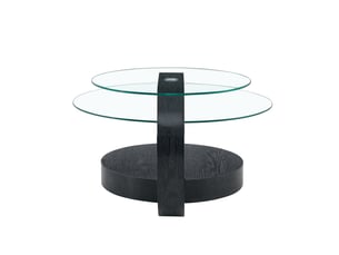Table basse rond(e) coloris noir OSUPNESSEE  - 70 cmx90 cm
