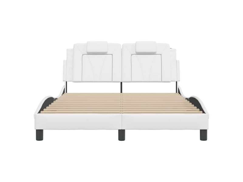  Lit double- lit adulte -  cadre de lit viana sans matelas blanc 140x200 cm similicuir  - Conforama C