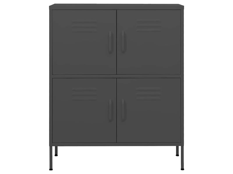 Armoire de rangement, rangement bureau anthracite 80x35x101,5 cm acier shl7425  - Conforama C