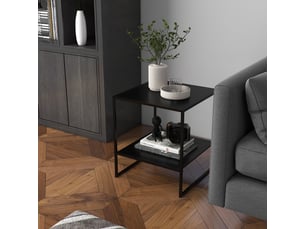 Table basse carré(e) coloris noir <strong></strong> <strong></strong> - 40 cmx40 cm