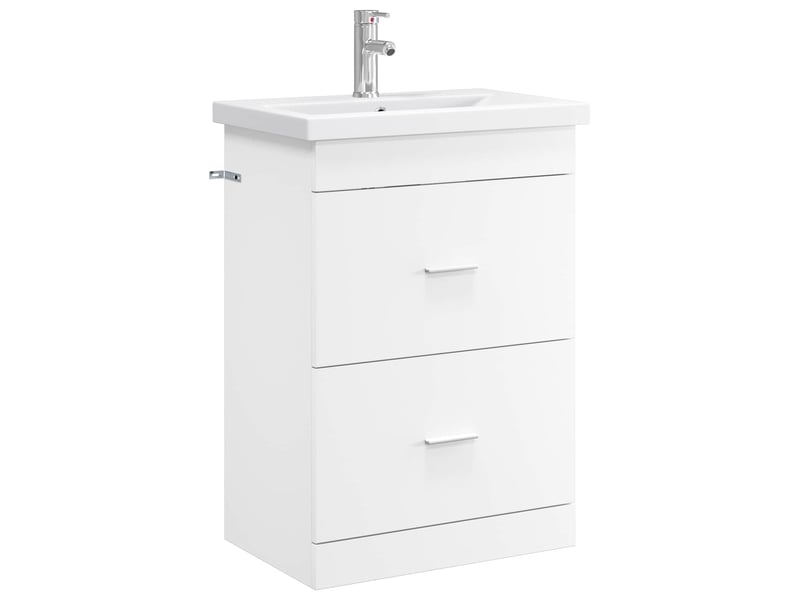  Ensemble de mobilier de salle de bain blanc 61x40x84.5 cm shl8671  - Conforama A