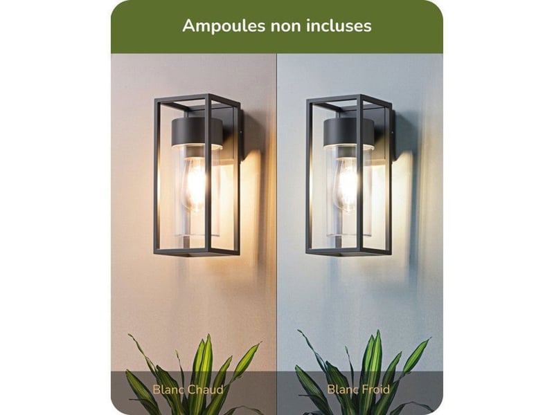  Applique murale exterieure anthracite ip44 aluminium e27 lot de 2 370618_AADHT73229_6_DROPFR - Conforama E