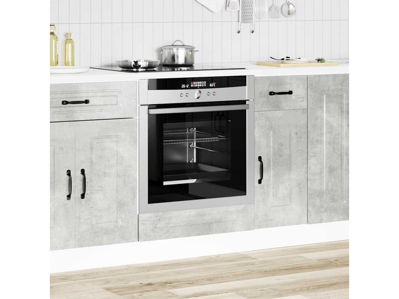  Armoire à four, armoire de cuisine kalmar gris béton bois d'ingénierie  - Conforama C