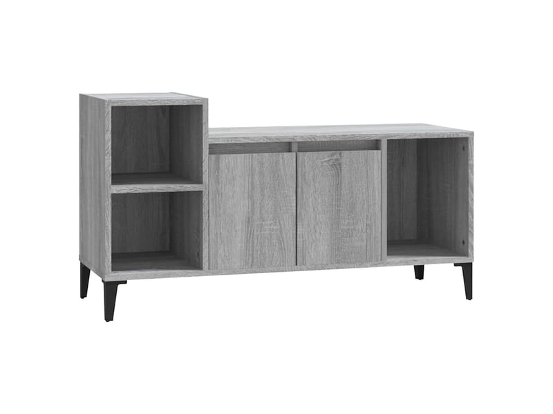 Meuble tv - banc tv - meuble de rangement sonoma gris 100x35x55 cm bois d'ingénierie  - Conforama A
