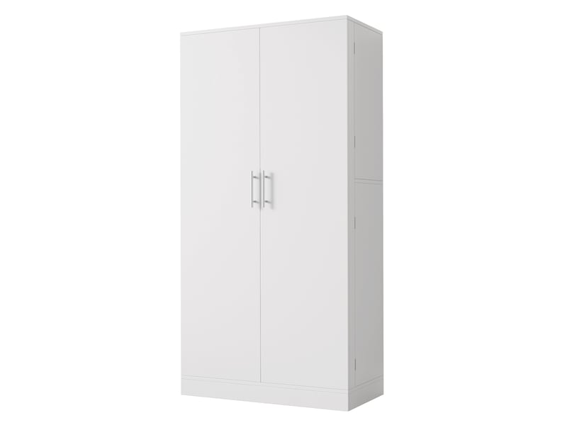  Meuble à chaussures avec étagères de porte blanc 80x40x160 cm  - Conforama A