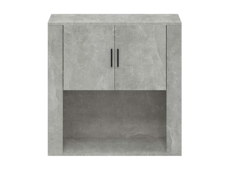  Armoire murale, meuble de rangement gris béton 80x33x80 cm bois d'ingénierie shl74284  - Conforama C