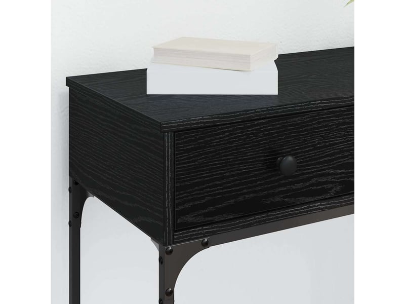  Table console - table d'appoint - table d' entrée chêne noir 75 x 34,5 x 75 cm bois d'ingénierie  - Conforama D