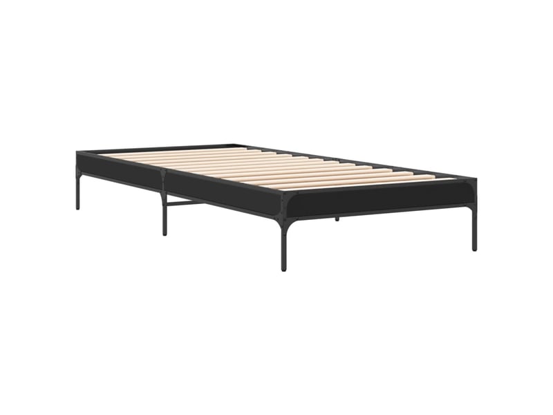  Lit simple- lit adulte -  cadre de lit sans matelas noir 100x200 cm  - Conforama B