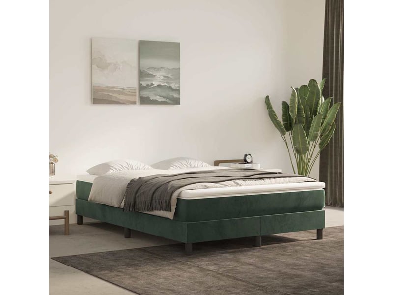 Matelas de lit à ressorts ensachés fermeté moyenne vert foncé 140x200x20 cm - Conforama B