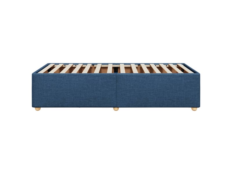  Lit simple- lit adulte -  cadre de lit sans matelas bleu 100x200 cm tissu  - Conforama D