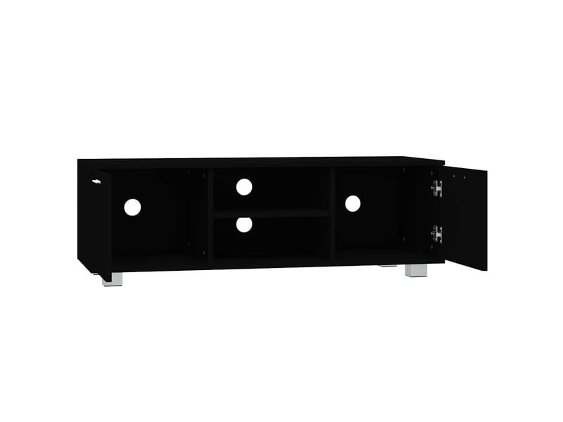  Meuble tv - banc tv - meuble de rangement noir 120x40,5x35 cm bois d'ingénierie  - Conforama E