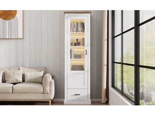Vitrine coloris bicolore 3 étagère(s) <strong>BIQZUYA</strong> <strong></strong> - 50 cmx178 cm