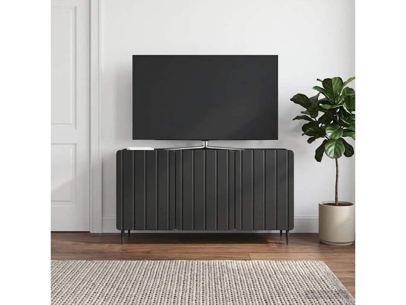  Meuble tv - banc tv - meuble de rangement 99 x 34,5 x 52 cm noir bois d'ingénierie  - Conforama B