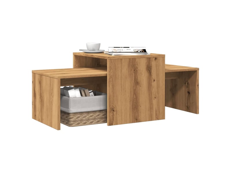  Table basse - table de salon - table à thé chêne artisanal 100x48x40 cm bois d'ingénierie  - Conforama B
