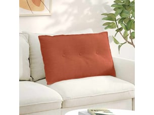 Coussin de dos, coussin de dossier rouge orange 80 x 50 cm tissu en velours côtelé cf55016