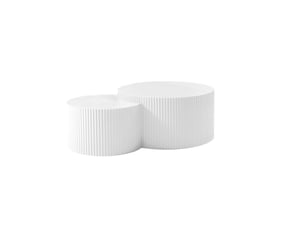 Table basse forme atypique coloris blanc TCQPZ - 80 cmx60 cm