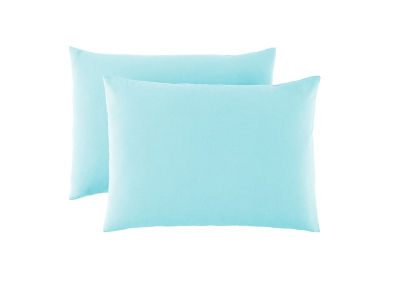  Lot 2 taies d'oreiller 50x70 cm lin métis aqua PD25524 - Conforama A