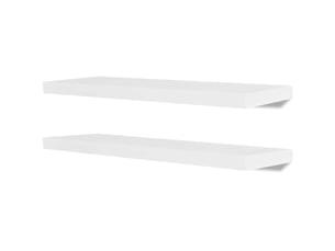 Lot de 4 étagères murales, étagères suspendues blanc 80 cm cf43197