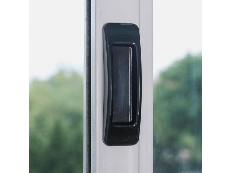  Poignées en plastique auto-adhésives pour portes coulissantes et fenêtres, avec fixation par colle, couleur noire.  - Conforama D