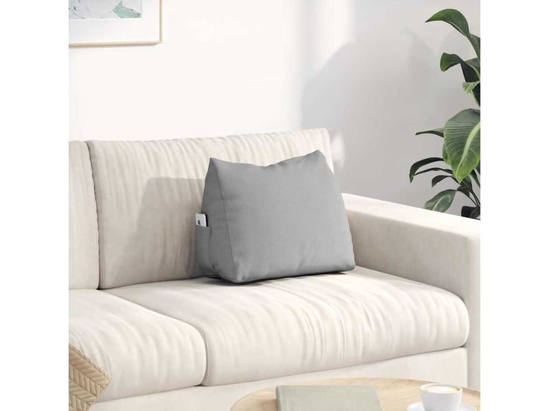Coussin de dos, coussin de dossier gris nuage 45 x 20 x 35 cm tissu cf54741 - Conforama B