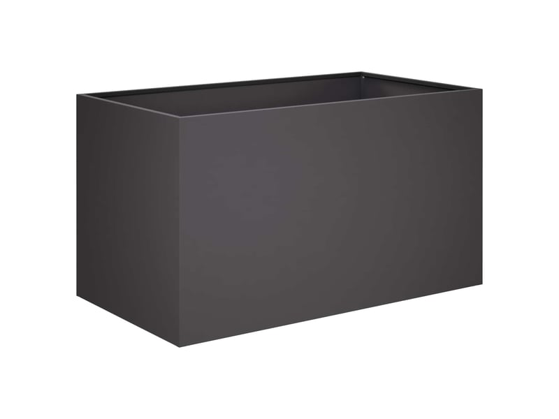  Jardinière - cache-pot de jardin 2 pcs noir 100 x 50 x 50 cm  - Conforama C