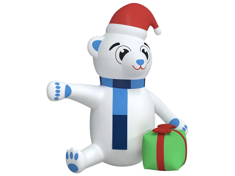  Ourson en peluche gonflable de noël avec led 180 cm  - Conforama D