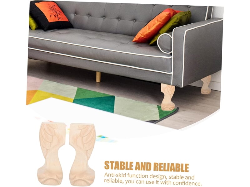  4pièces table bois vintage pour meubles de meubles courts de remplacement pour canapé  - Conforama B