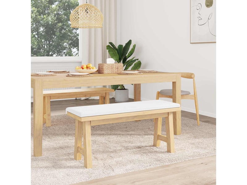 Coussin de banc, coussin d'assise, coussin de canapé tissu blanc profondeur 35 cm cf53770 - Conforama C