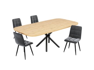 Table basse ovale coloris naturel   - 115 cmx195 cm