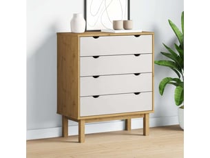 Commode 1 tiroir(s) <strong></strong> <strong></strong> coloris blanc largeur 76.5 cm