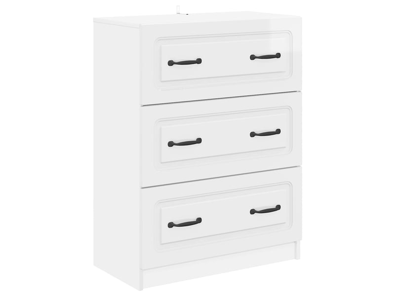  Armoire de rangement bureau, armoire à tiroirs 66 x 34,5 x 87 cm bois d'ingénierie shl44  - Conforama A