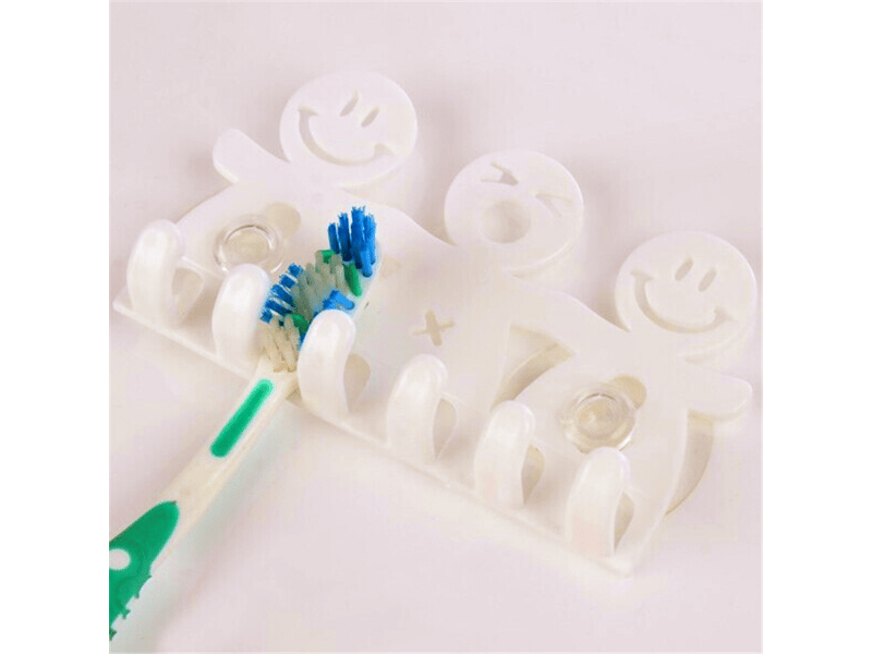 Mignon support de brosse à dents avec ventouse pour murale de salle de bain smiley emoji home decor, 1, taille unique  - Conforama C