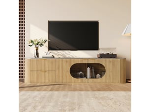 Meuble tv coloris naturel 172 cm <strong>KORFEE</strong>  <strong></strong>