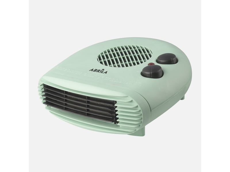  Chauffage soufflant horizontal ABRILA Toril 2000 W vert et noir, 2 puissances, 3 fonctions, thermostat réglable et grille orientable 198222006 - Conforama A