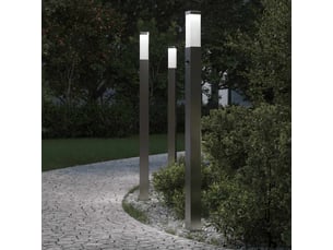Lot de 3 borne lumineuse avec détecteur 110 cm acier inoxydable ip44 shl59938