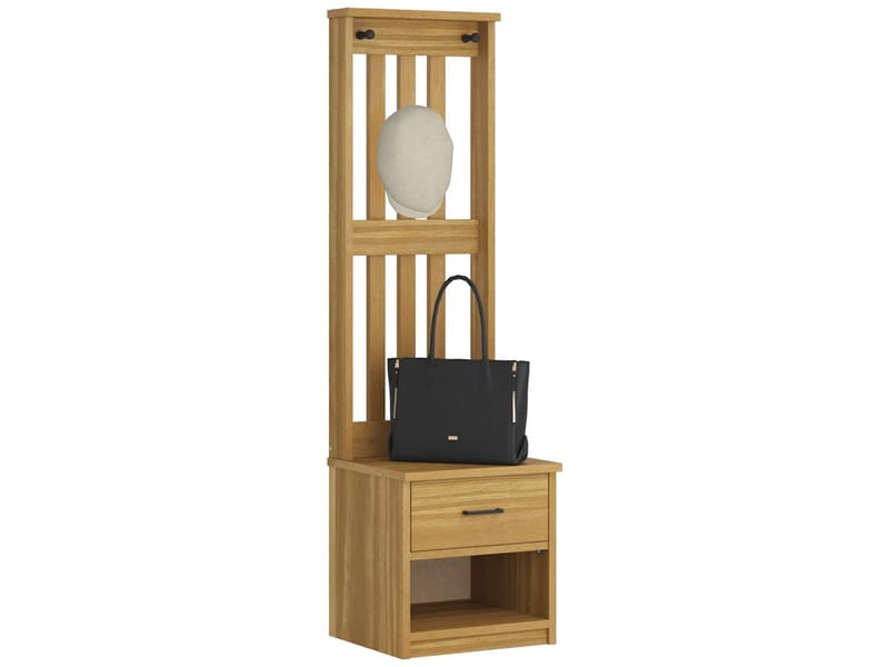 Porte manteau couloir sandnes 45x40x159,5 cm bois massif pin shl13265  - Conforama D