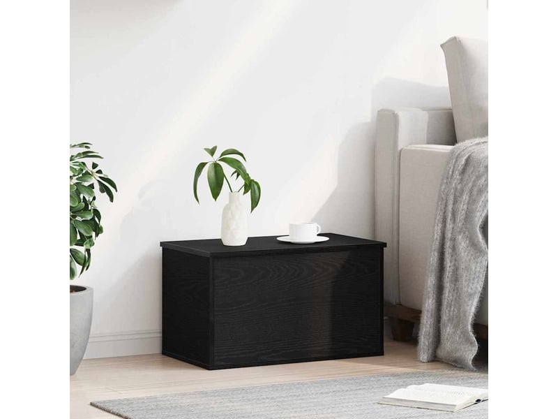 Boîte de rangement, coffre de rangement chêne noir 60x35x35 cm bois d'ingénierie - Conforama D