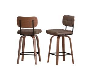 tabouret de bar  <strong>HAUSS SPOLE</strong>  - marron hauteur d'assise 66 cm vendu Par paire